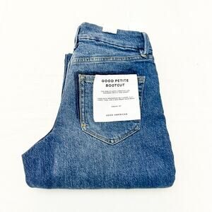 Good American Good Petite Bootcut Dark Wash INDIGO704 Denim Jeans Size 8/29 NWT